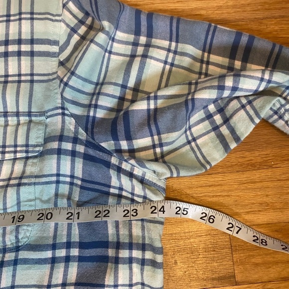 LL Bean Top Womens XL Blue Plaid Freeport Flannel Casual Outdoor Classic - Picture 3 of 6